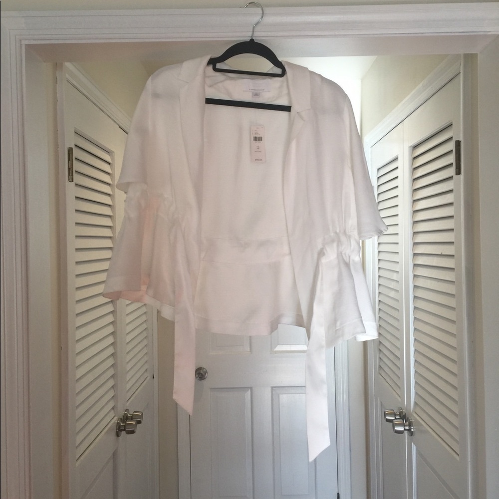 By Anthropologie White Drawstring coverall